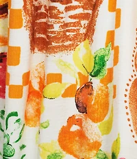 Dee Elly Cherry Farm Market Print Square Neck Maxi Dress
