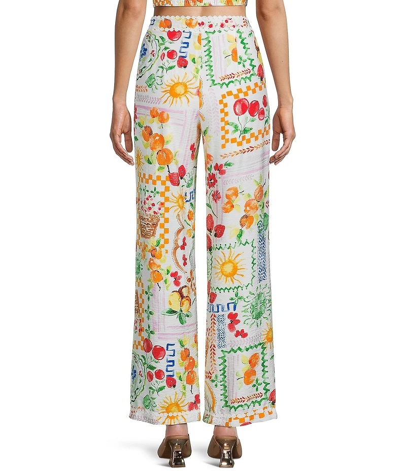 Dee Elly Cherry Farmers Market Print Coordinating Pants