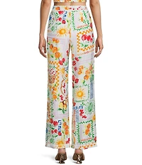 Dee Elly Cherry Farmers Market Print Coordinating Pants