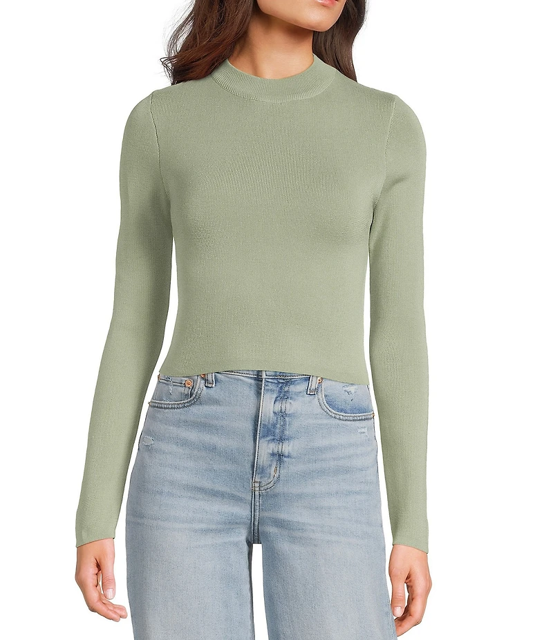 Dee Elly Crew Neck Long Sleeve Coordinating Green Top