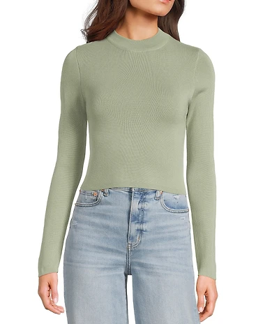 Dee Elly Crew Neck Long Sleeve Coordinating Green Top