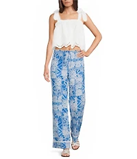 Dee Elly Eyelet Scallop Sleeveless Box Top