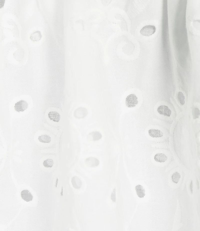 Dee Elly Eyelet Scallop Sleeveless Box Top
