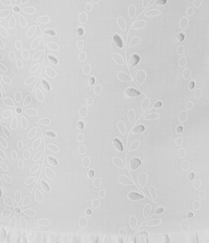 Dee Elly Eyelet Square Neck Sleeveless Mini Dress