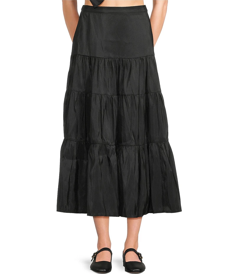 Dee Elly Coordinating Taffeta Maxi Skirt