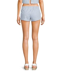 Dee Elly Poplin Stripe Coordinating Micro Shorts