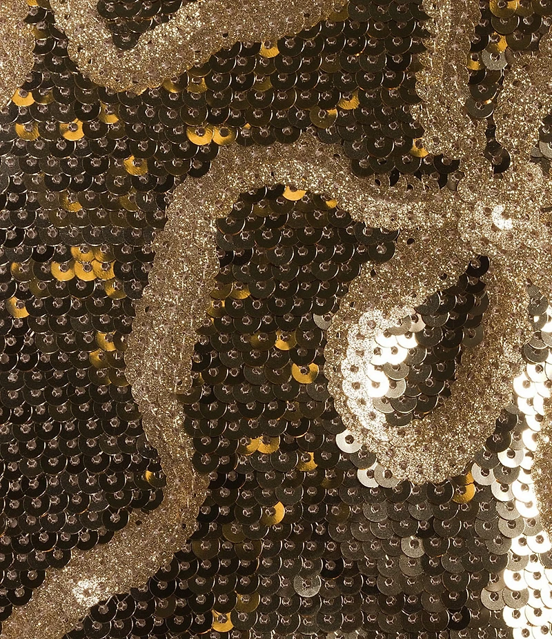 Dee Elly Sequin Tie Shoulder V-Neck Coordinating Top