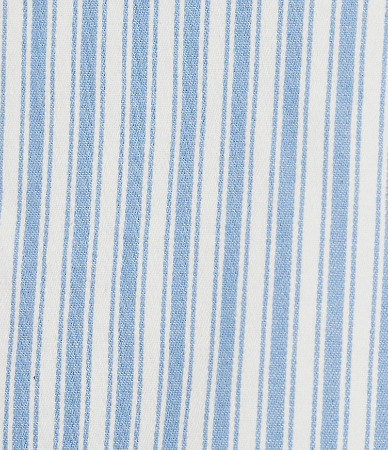 Dee Elly Sleeveless Poplin Stripe Coordinating Crop Top