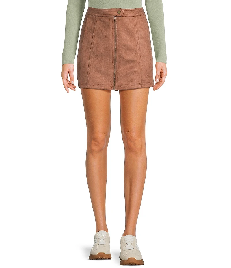 Dee Elly Suede Mini Skirt