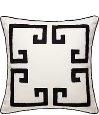 Dee Ocleppo Greek Key Embroidered Square Decorative Throw Pillow