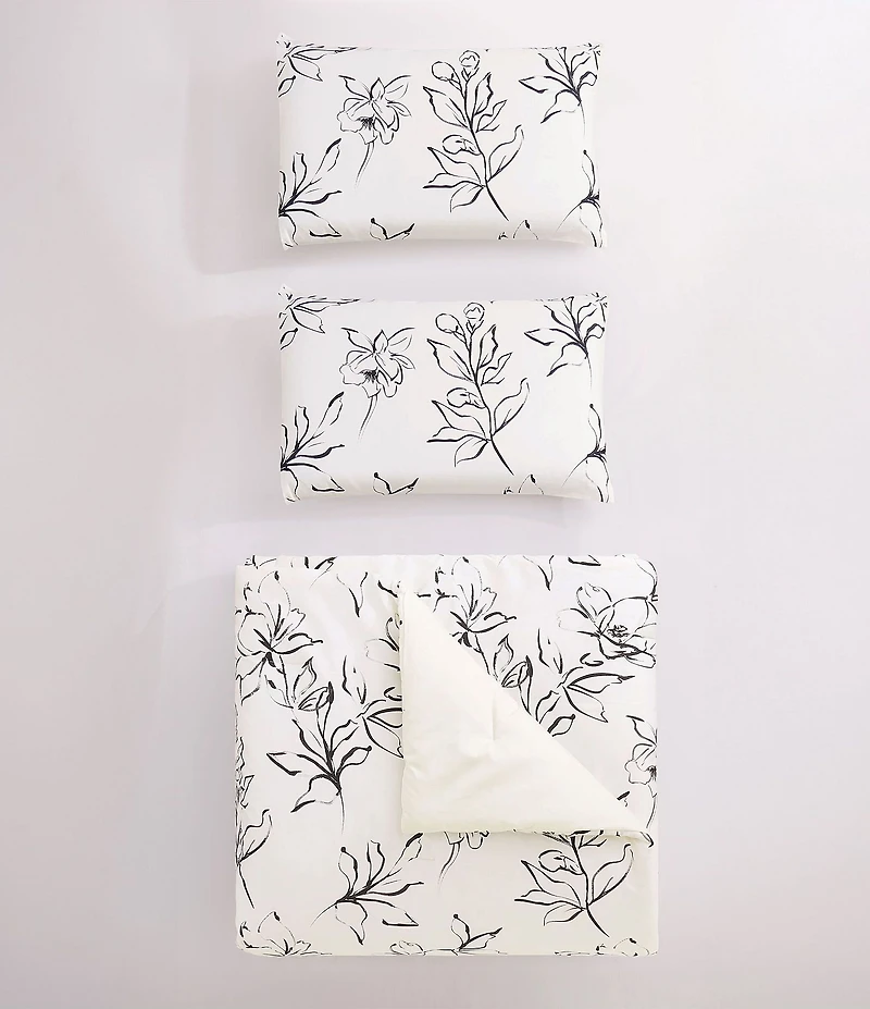 Dee Ocleppo Inked Floral Print Mini Comforter Set