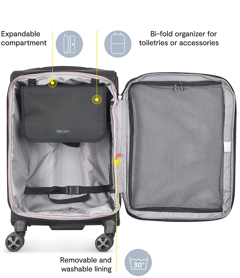 Delsey Paris Helium DLX Carry-On Plus Expandable Spinner