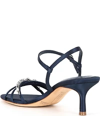Deltan Aria Satin Jewel Ornament Dress Sandals