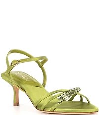 Deltan Aria Satin Jewel Ornament Dress Sandals