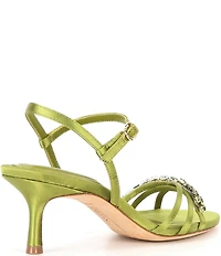 Deltan Aria Satin Jewel Ornament Dress Sandals