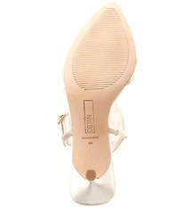 Deltan Ariatwo Satin Pearl Ornament Dress Sandals