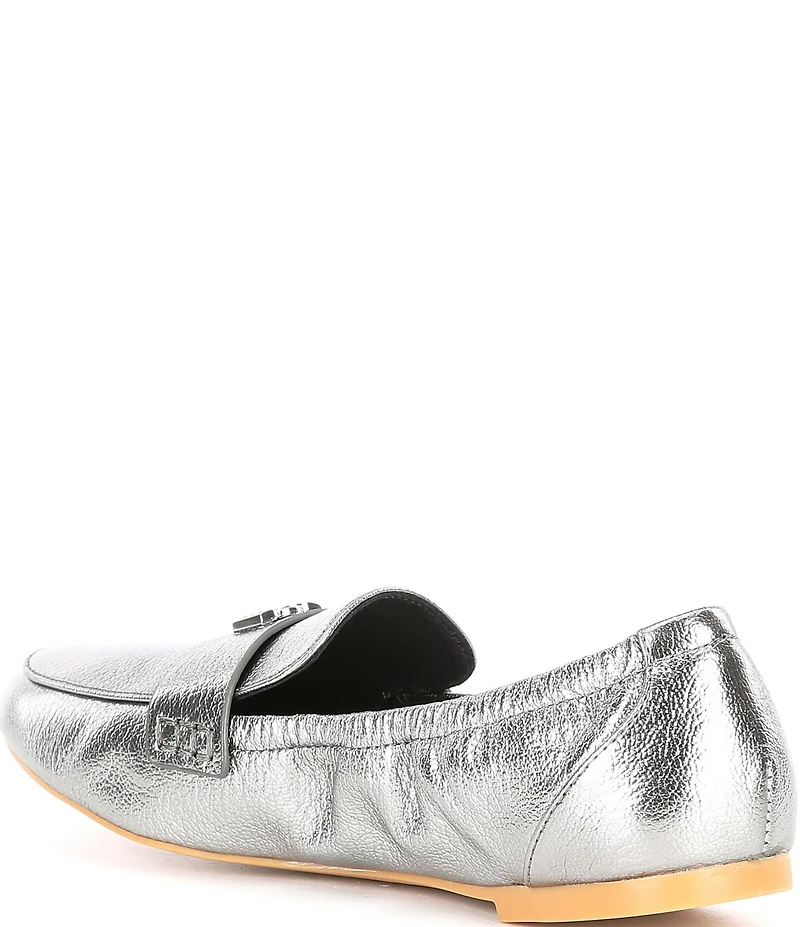 Deltan James Leather Logo Hardware Loafers