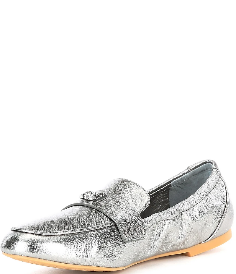 Deltan James Leather Logo Hardware Loafers