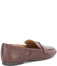 Deltan James Leather Logo Hardware Loafers