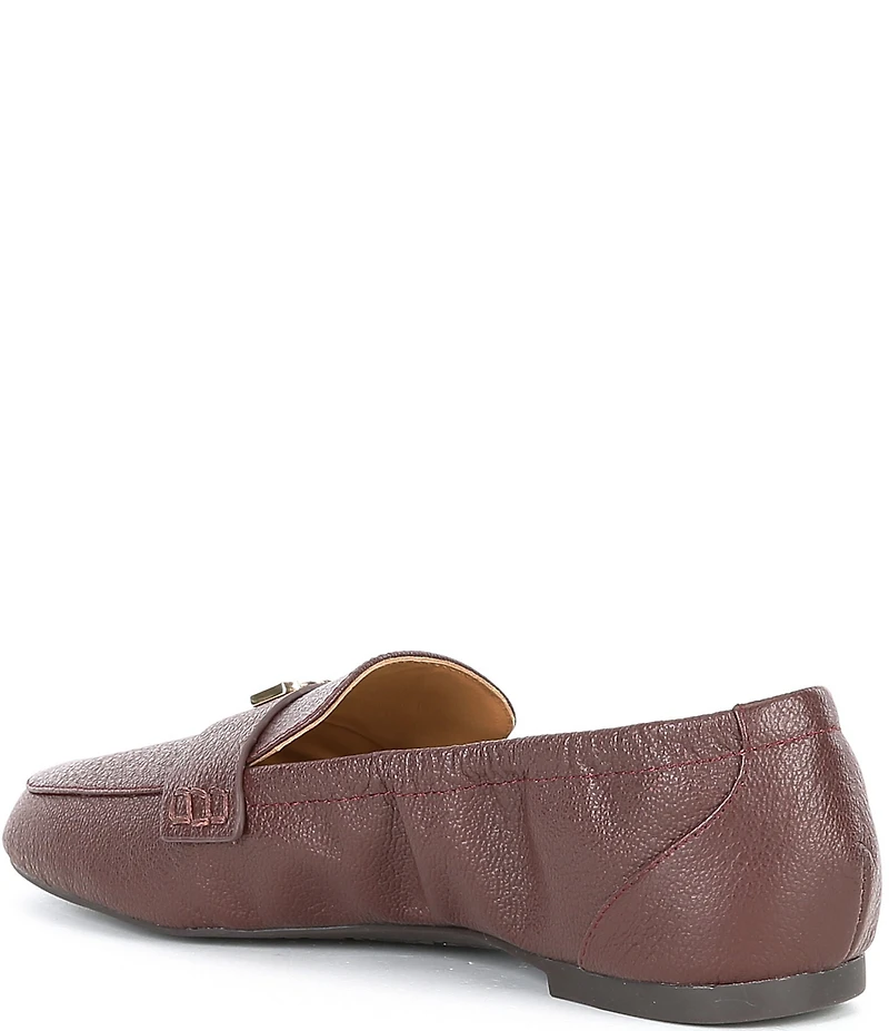 Deltan James Leather Logo Hardware Loafers
