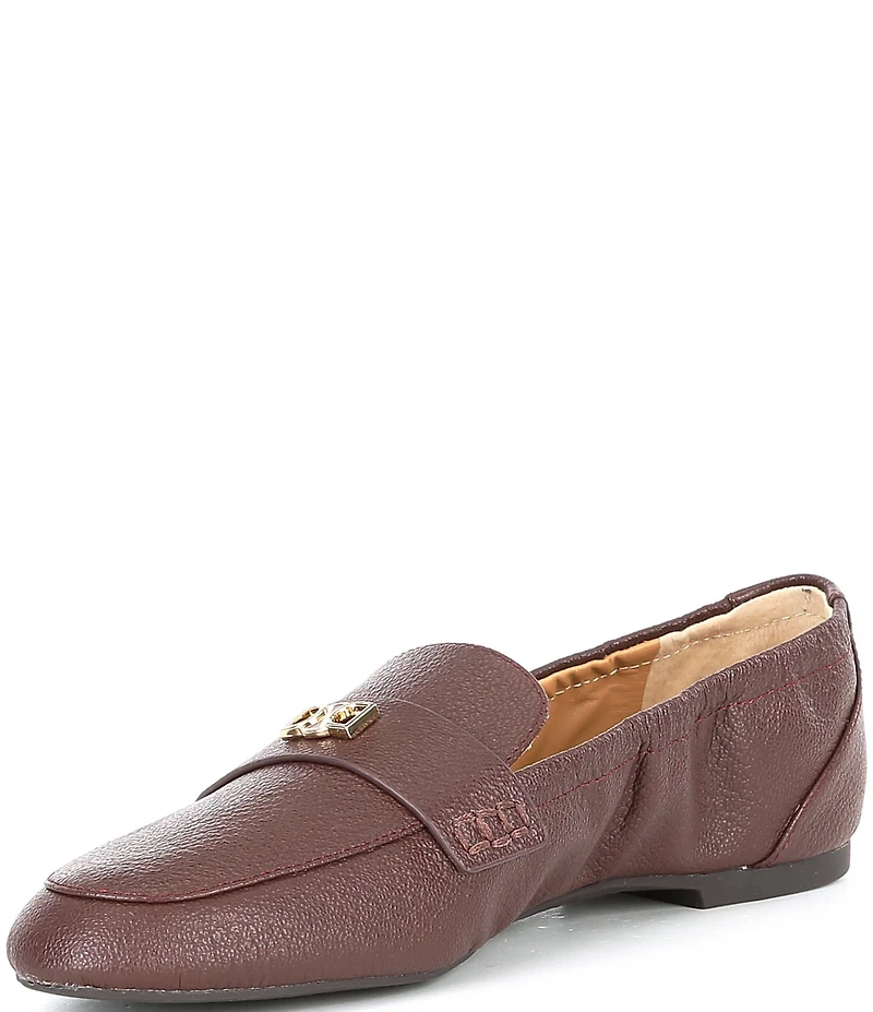 Deltan James Leather Logo Hardware Loafers