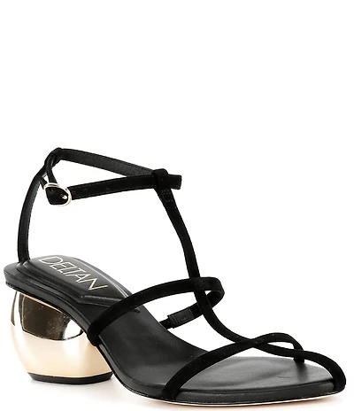 Deltan Leevy Suede Strappy Dress Sandals