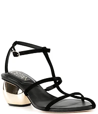 Deltan Leevy Suede Strappy Dress Sandals