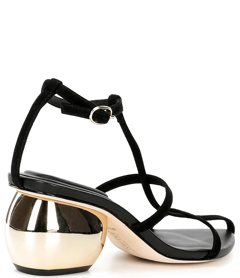 Deltan Leevy Suede Strappy Dress Sandals