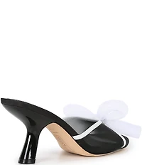 Deltan Maggie Mesh Bow Detail Dress Slide Sandals