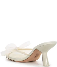 Deltan Maggie Mesh Bow Detail Dress Slide Sandals