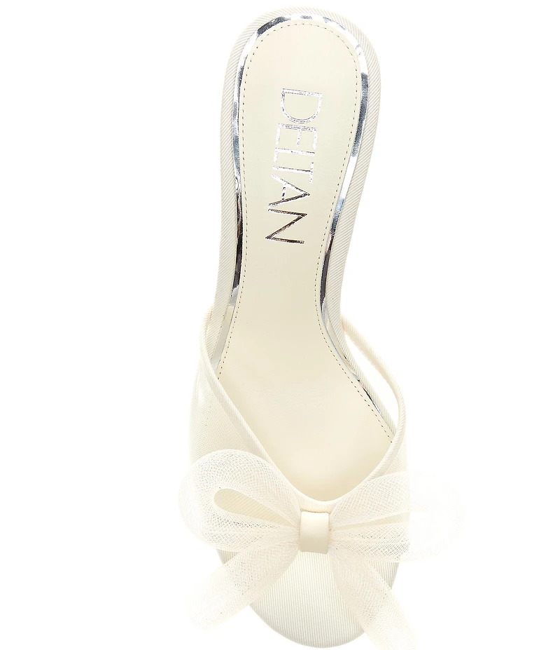 Deltan Maggie Mesh Bow Detail Dress Slide Sandals