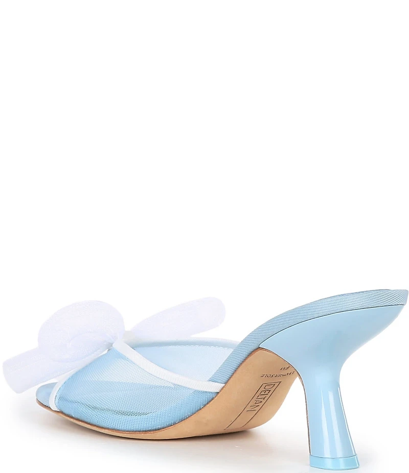 Deltan Maggie Mesh Bow Detail Dress Slide Sandals