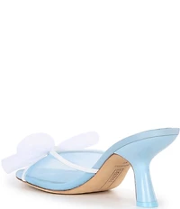 Deltan Maggie Mesh Bow Detail Dress Slide Sandals