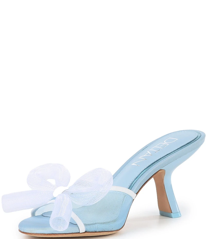 Deltan Maggie Mesh Bow Detail Dress Slide Sandals