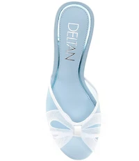 Deltan Maggie Mesh Bow Detail Dress Slide Sandals