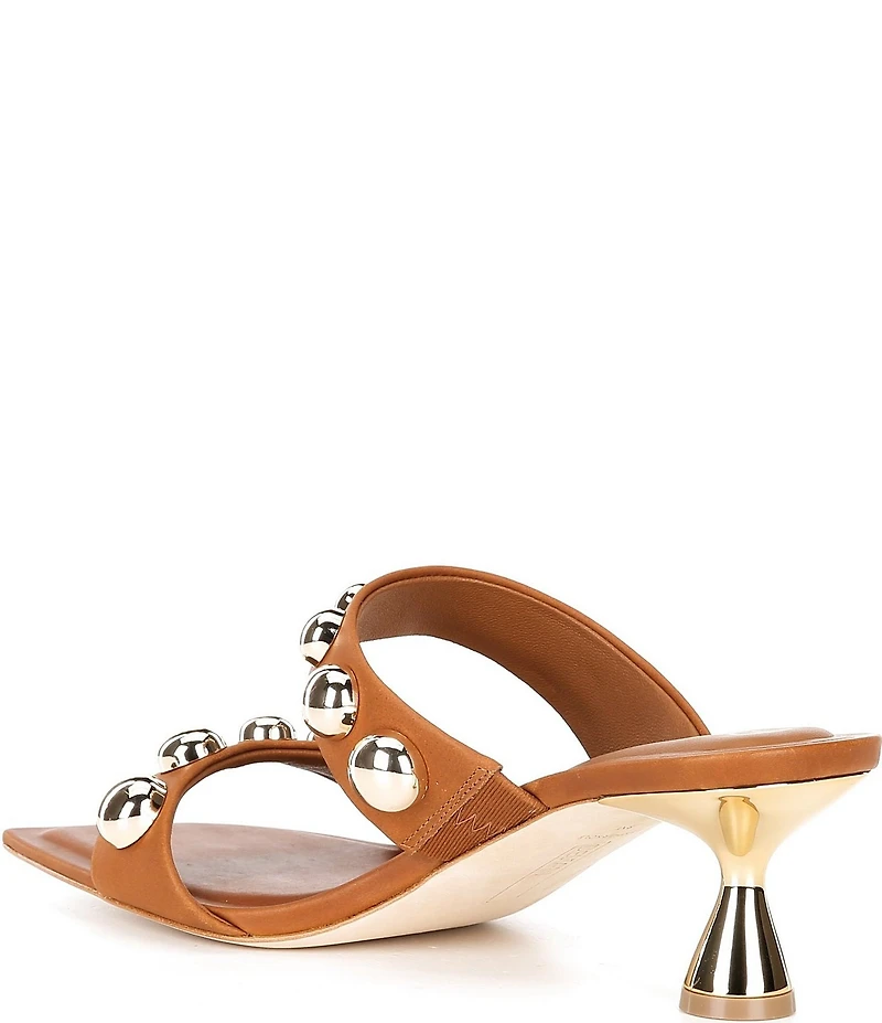 Deltan Mia Nubuck Studded Dress Slide Sandals