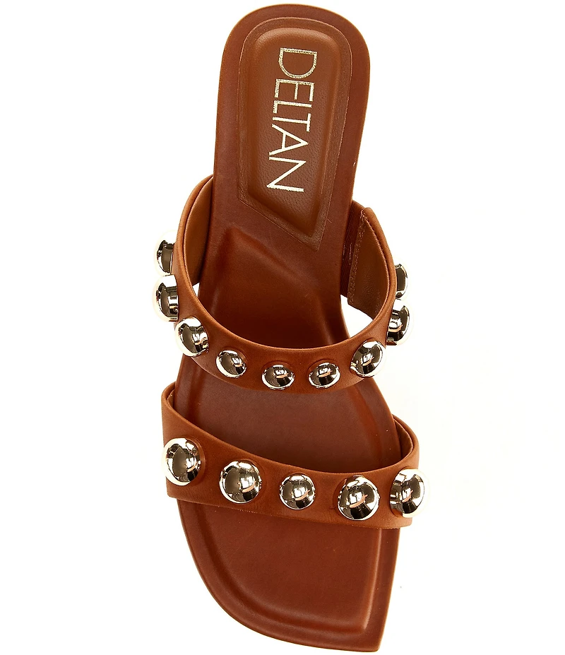 Deltan Mia Nubuck Studded Dress Slide Sandals