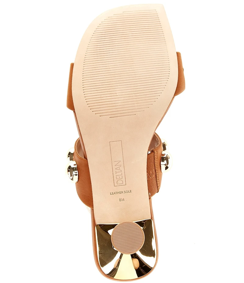Deltan Mia Nubuck Studded Dress Slide Sandals