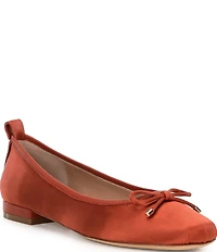 Deltan Milly Satin Bow Ballerina Dress Flats