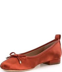 Deltan Milly Satin Bow Ballerina Dress Flats