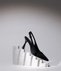 Deltan Sage Suede Slingback Pumps