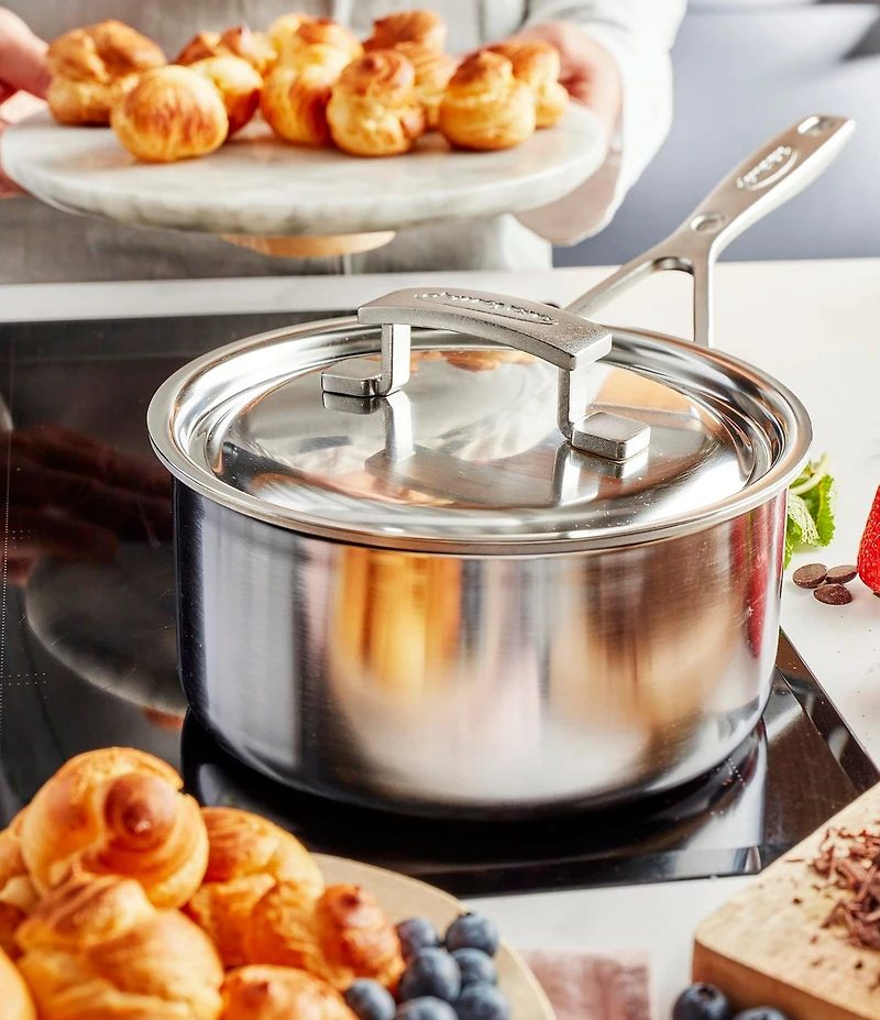 Demeyere Industry 5-Ply 1.5-qt. Stainless Steel Saucepan With Lid