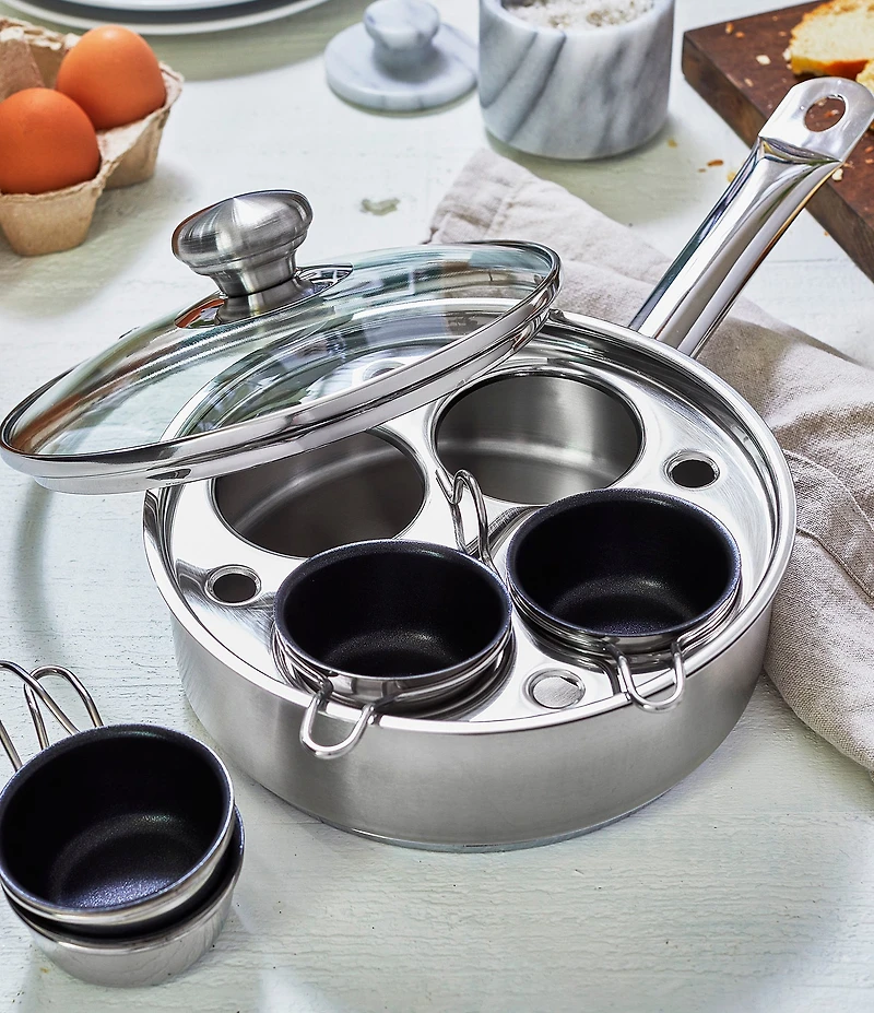 Demeyere Resto 4-Cup Egg Poacher Set