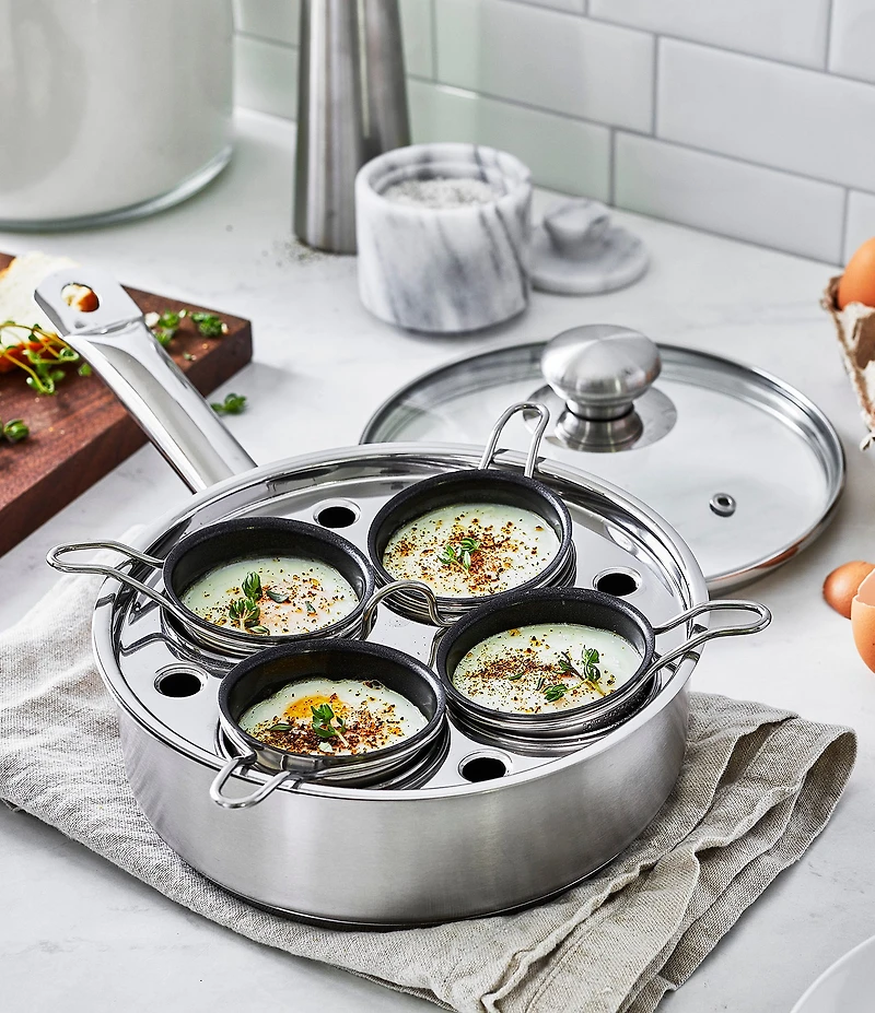 Demeyere Resto 4-Cup Egg Poacher Set