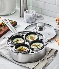 Demeyere Resto 4-Cup Egg Poacher Set