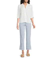 Democracy #double;Ab#double;solution® Kick & Flare Double Layer Fray Hem Cropped Jeans