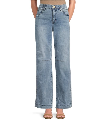 Democracy #double;Ab#double;solution® Skyrise Round Up Double Side Seam Wide Leg Jeans