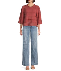 Democracy #double;Ab#double;solution® Skyrise Round Up Double Side Seam Wide Leg Jeans