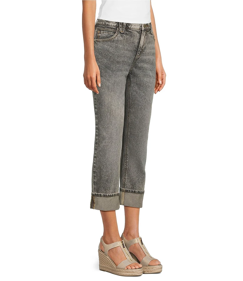 Democracy #double;Ab#double;solution® High Rise Roll Cuff Boyfriend Crop Denim Jeans