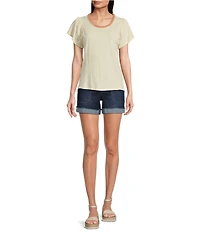 Democracy #double;Ab#double;solution® High Rise Rolled Cuff Denim Shorts